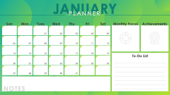 January Planner PPT Slide 1