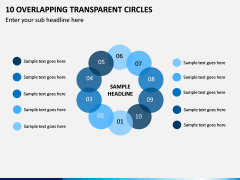 10 Overlapping Transparent Circles PPT Slide 1