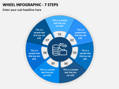 Wheel Infographic - 7 Steps PPT Slide 2