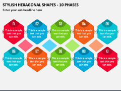 Stylish Hexagonal Shapes - 10 Phases PPT Slide 1