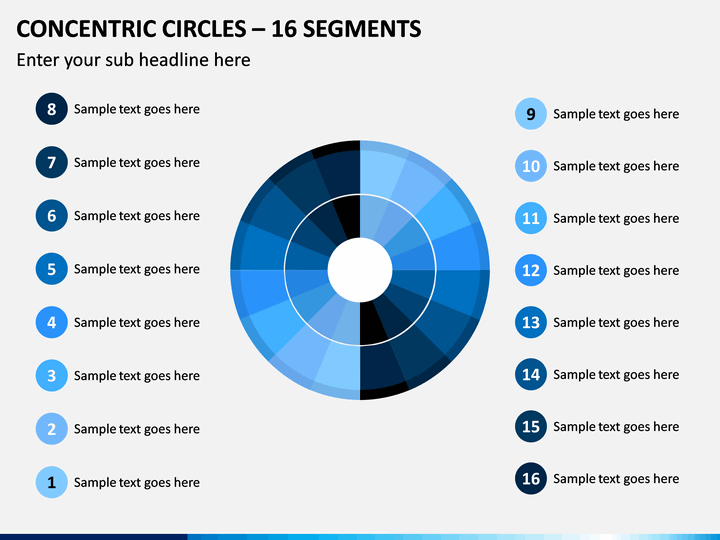Concentric Circles – 16 Segments PPT Slide 1