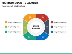 Rounded Square – 6 Segments PPT Slide 2