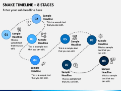 Snake Timeline - 8 Stages PPT Slide 1
