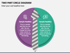 Two Part Circle Diagram PPT Slide 1