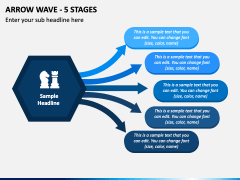 Arrow Wave - 5 Stages PPT Slide 1