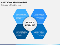 4 Hexagon Around Circle PPT Slide 1