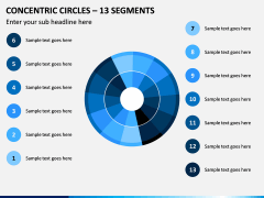 Concentric Circles – 13 Segments PPT Slide 1