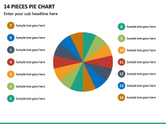 14 Pieces Pie Chart PPT Slide 2