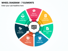 Wheel Diagram - 7 Elements PPT Slide 1