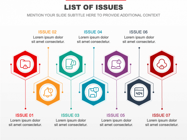 List of Issues PowerPoint and Google Slides Template - PPT Slides