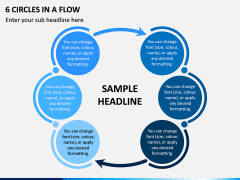 6 Circles in a Flow PPT Slide 1