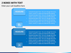 2 Boxes with Text PPT Slide 1