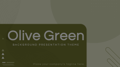 Olive Green Background Theme Animated Presentation - SketchBubble
