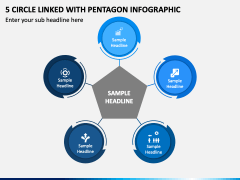 5 Circle Linked with Pentagon Infographic PPT Slide 1