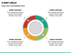 4 Part Circle PPT Slide 2