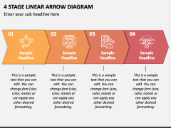 4 Stage Linear Arrow Diagram PPT Slide 1
