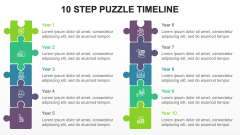 Puzzle Timeline PPT Slide 9