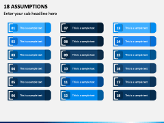 18 Assumptions PPT Slide 1