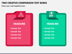 Two Creative Comparison Text Boxes PPT Slide 1
