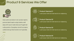 Olive Green Background Theme PPT Slide 5