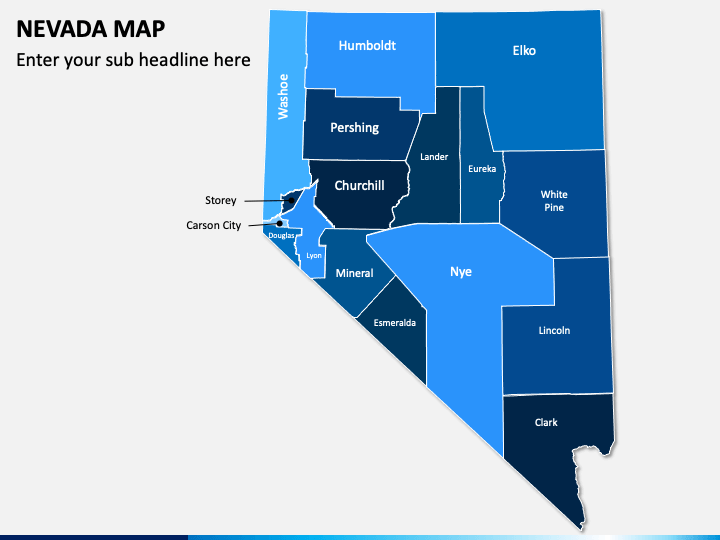 Nevada Map PPT Slide 1