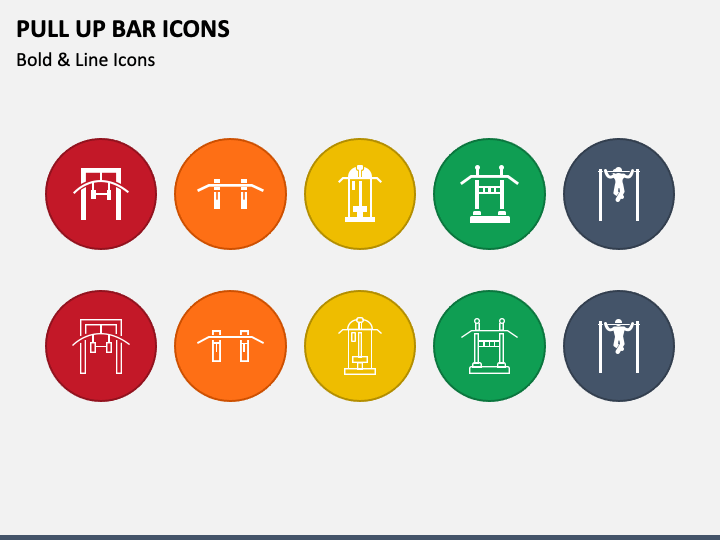Pull Up Bar Icons PPT Slide 1