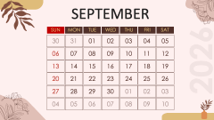 2026 Calendar - Aesthetic Style PPT Slide 10