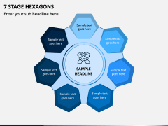 7 Stage Hexagons PPT Slide 1