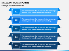 5 Elegant Bullet Points PPT Slide 2