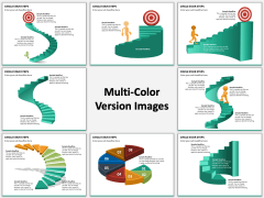 Circle Stair Steps Multicolor Combined