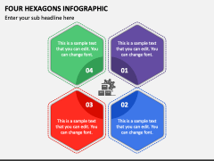Four Hexagons Infographic PPT Slide 1