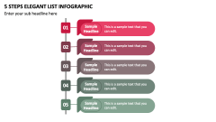 5 Steps Elegant List Infographic PPT Slide 1