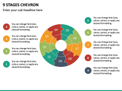 9 Stages Chevron PPT Slide 2
