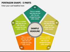 Pentagon Shape - 5 Parts PPT Slide 1