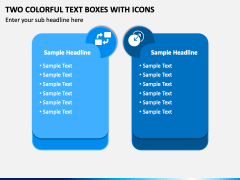 Two Colorful Text Boxes with Icons PPT Slide 2