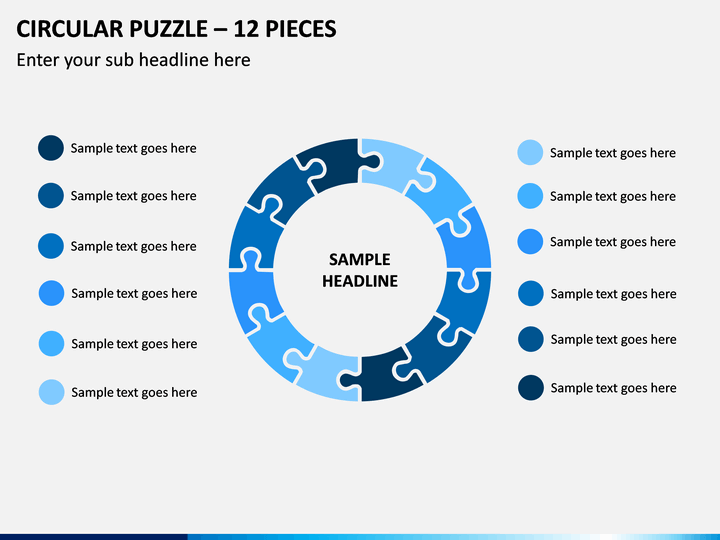 Circular Puzzle – 12 Pieces PPT Slide 1