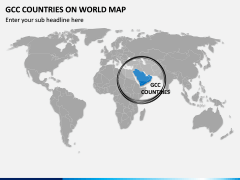 GCC Countries on World Map PPT Slide 2