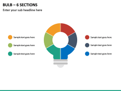 Bulb – 6 Sections PPT Slide 2
