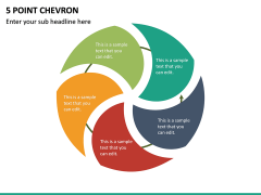 5 Point Chevron PPT Slide 2