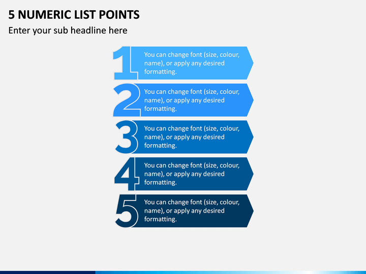 5 Numeric List Points PPT Slide 1