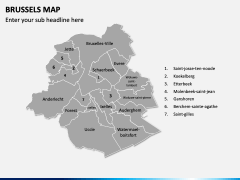 Brussels Map PPT Slide 2