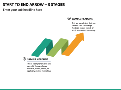 Start to End Arrow – 3 Stages PPT Slide 2