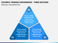 Colorful Triangle Infographic - Three Sections PPT Slide 2