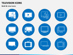 Television Icons PPT Slide 2