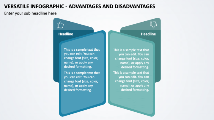 Versatile Infographic - Advantages and Disadvantages PPT Slide 1