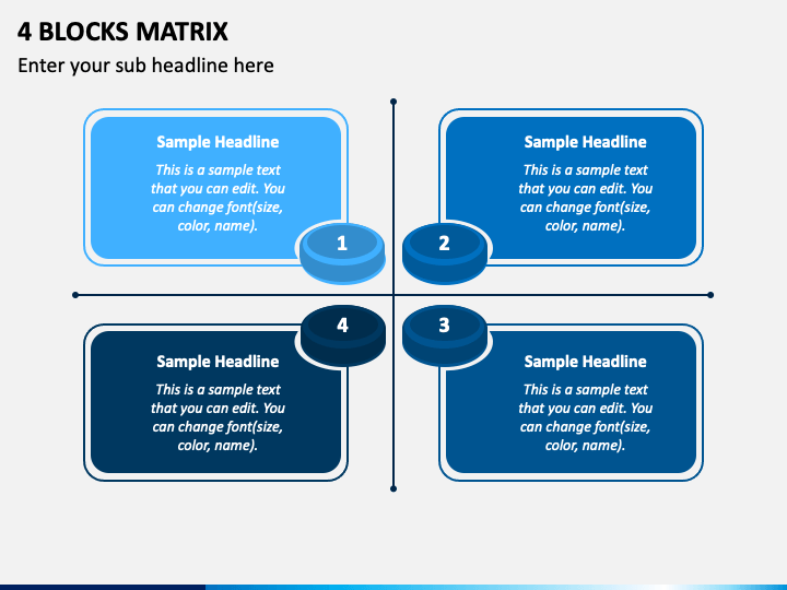 4 Blocks Matrix PPT Slide 1