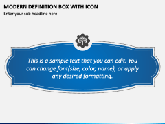 Modern Definition Box with Icon PPT Slide 2