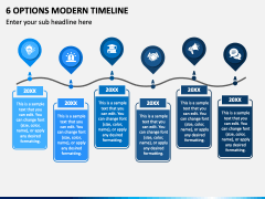 6 Options Modern Timeline PPT Slide 1