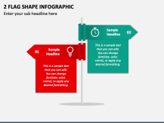 2 Flag Shape Infographic PPT Slide 1