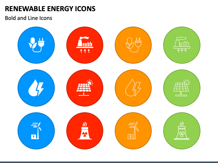 Renewable Energy Icons PPT Slide 1